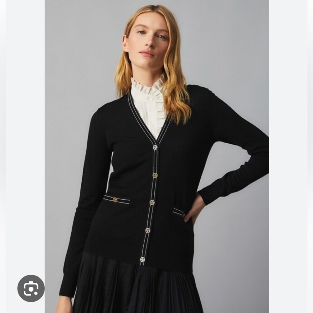 Tory Burch Madeline Merino Wool Cardigan